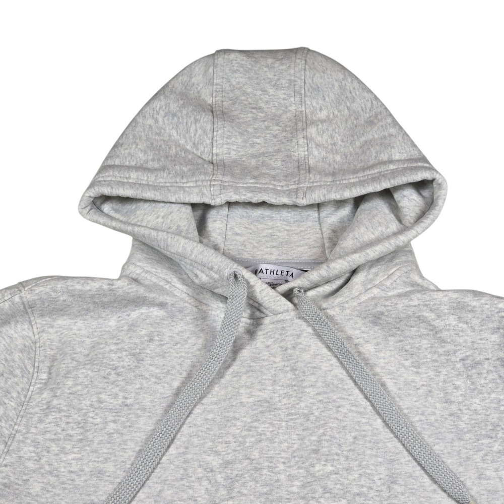 Athleta 24/7 Hoodie Heather Gray Cotton Blend Pullover Sweatshirt- Womens Sz S - Picture 2 of 6